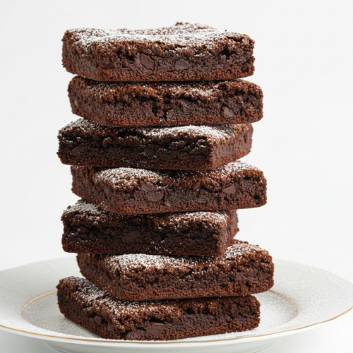 Brownies de chocolate con azúcar glass